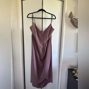 Mauve purple midi dress